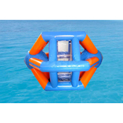 colored inflatable water roller